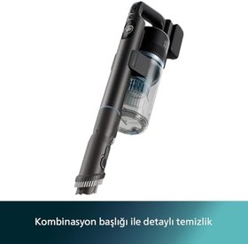 Resim Philips 7000 Serisi Aqua 25.2 V Kablosuz Dik Süpürge, PowerCyclone 12, TriActive Akıllı Başlık, 80 dk'ya kadar Çalışma Süresi, 3 Aşamalı Filtreleme, XC7053/01 