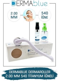Resim Dermablue 2.00mm Dermaroller 540 Titanyum Iğneli Orijinal Derma R 