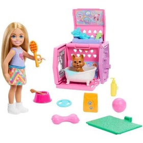 Resim Barbie Chelsea Köpekçiğin Taşıma Çantası Oyun Seti JDF89 