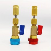 Resim Willowhaven Style A Yüksek Ve Düşük Basınç R134a Soğutucu Vana Bağlantısı - Dayanıklı Metal Ac Sistem Tamir Aracı 