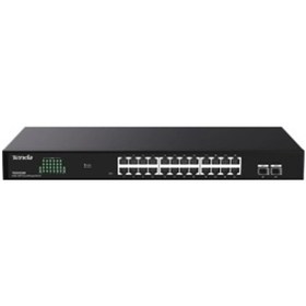 Resim Tenda Teg2226f 24 Port 10-100-1000 + 2 Port Sfp Switch Cloud Yönetilebilir Çelik Kasa Switch 