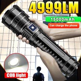 Resim Yeni LED Taktik El Feneri, Taşınabilir Şarj Edilebilir El Fenerleri, Çok Fonksiyonlu En Güçlü El Feneri, 5 Modlu Yüksek Güçlü El Feneri, Avcılık, Balık Tutma, Kamp, İş vb. için kullanılır, Şarj Edilebilir El Feneri, Kamp Malzemeleri 
