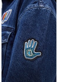 Resim Adelina Koyu Mavi Kadın Denim Ceket-indigo İndigo 