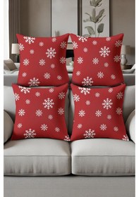 Resim Dijital Baskılı Yumuşak Dokulu 4 Lü Kırlent Kılıfı Takımı 43x43 Cm Krl0049 Renkli 