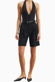 Resim Effortless Pleated Longline Bermuda Kesim Kadın Şort - Beyaz / XS 
