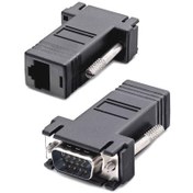 Resim electroon VGA Erkek - RJ45 Cat5 Cat6 Lan Çevirici - 2Adet Antenci