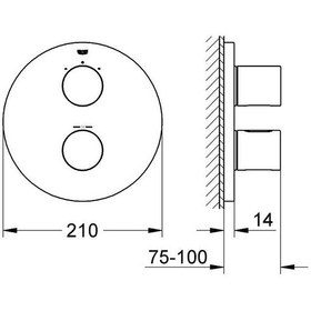 Resim Grohe Grt 3000 Cosmopolitan Termostatik Ankastre Duş Bataryası - 19468da0 