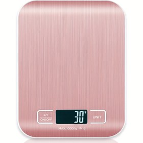 Resim 1 adet 10 kg Dijital Mutfak Tartısı, 1 g/0,1 oz Hassasiyet, Paslanmaz Çelik, Pişirme ve Yemek Pişirme için (Piller Dahil Değildir) - Rahat Stil, Plastik Malzeme, Hafif, ANJIEYU Marka, Şarj Olmayan Güç Modu 