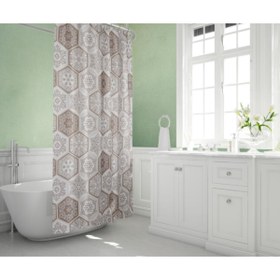 Resim Prado Paisley Banyo Duş Perdesi 180x200 + Askı 