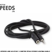 Resim C.Speeds Lıne Ag-Stu01 1.5 Metre Siyah Stereo Uzatma Kablo 