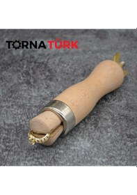 Resim Ahşap Malafa Alttan Vidalı İki Ağızlı Yüzük Mengenesi Şekillendirme Aparatı Metalik 