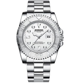 Resim Sones Fngeen 5808 Erkek Moda Çelik Kayışlı Kuvars Saat Çift Saati Paslanmaz Çelik Mavi Yüzey 