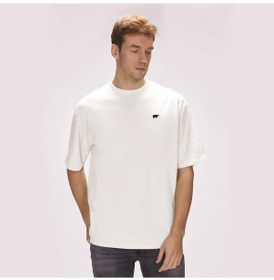 Resim Bad Bear Damon Oversize Erkek T-shirt - Kırık Beyaz 