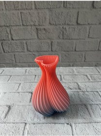 Resim Romantik Figürlü Süslük Vazo Modern Tasarım 15 Cm Pembe 