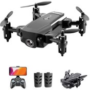Resim Honmex Kk8 Mini Katlanabilir Drone: 1080p Geniş Açı Kamera, 360 Çevirme, Tek Tuş Kalkış/iniş, 2 Pil İle Uzun Kullanım Süresi - Siyah 