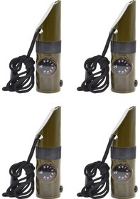 Resim Termometreli Pusulalı Led Düdük Deprem Çanta Düdüğü 4 Adet Fc226 Çok Renkli 