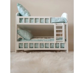 Resim Boran Ahşap Ahşap Oyuncak Ranza 