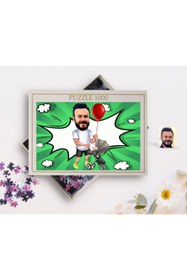 Resim Bk Gift Kişiye Özel Aile Babası Karikatürlü 1000 Parça Profesyonel Puzzle-2 