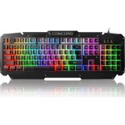 Resim Concord C-62 Metal Gövdeli LED Aydınlatmalı Klavye 