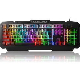 Resim Concord C-62 Metal Gövdeli LED Aydınlatmalı Klavye 