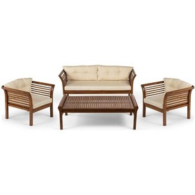 Resim Troya Oturma Grubu Kahverengi 