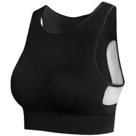 Resim Siyah Spor Sutyeni İç Çamaşırı Kadın Orta Dikişsiz Örgü Sırtlı Spor Sutyeni Yelek Siyah 