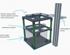 Resim 3D-Printer İçin Elektronik Kule (Here Tevo Tarantula) Plastik Aparat 