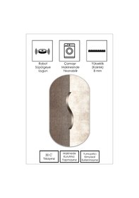 Resim West Home Dijital Baskı Yıkanabilir Kaymaz Taban Leke Tutmaz Oval Mutfak Halısı Salon Halısı Ve Yolluk Wh 559 Beige Oval 