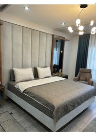 Resim Nevresim Takımı Çift Kişilik & %100 Pamuk Poplin Kumaş Açk Gri Açık Gri 