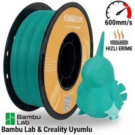 Resim Rapid Pla Filament Yeşil 1.75 Mm 1kg - 600mm/s Hızlı Baskı - Bambu Lab Creality Uyumlu 