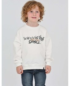 Resim Toontoy Kids Toontoy Erkek Çocuk Tnty Design Baskılı Sweatshirt Ekru 