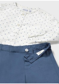 Resim Mayoral Erkek Bebek Gömlek Şort Takım Mavi 