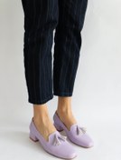 Resim CHARLIE'SSHOES Kadın Mor Püskül Detaylı Ayakkabı 