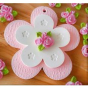 Resim Morlalem Askı Pano Çiçek Delikli Tabanlık 16CM Silikon Kalıp K-676 