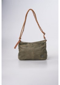 Resim Ççs 18083 Çapraz Askılı Çanta Yeşil-camel 