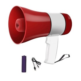 Resim MagicVoice 619U SD/USB/Ses Kayıtlı 50Watt Şarjlı El Tipi Megafon 