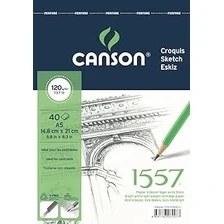 Resim Nacario Canson 1557 Resim Çizim Blok 120GR A5 40YP Üstten Spiralli Resim Defteri 