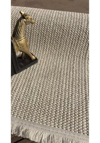 Resim Elvey Home Açık Bej İskandinav Yumuşak Bukle Minimalist Kesme Halı Yolluk Açık Bej 