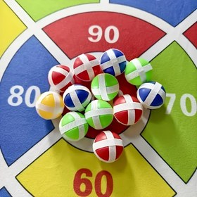 Resim 10 adet Yapışkan Hedef Top Seti - Kapalı ve Açık Spor Eğlencesi için Renkli ABS Plastik Oyuncak, Mavi, Yeşil, Sarı, Kırmızı toplar içerir, Halloween Hediyeleri için Rastgele Renkli 
