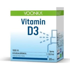 Resim Voonka Vitamin D3 1000 Iu Takviye Edici Sprey 20 Ml 