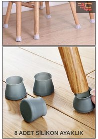Resim Çarşı Hanem 8 Adet Gri 8 Adet Beyaz Silikon Kaydırmaz 