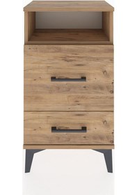 Resim Arges Komodin Tek Raflı 2 Çekmeceli 44x30x80 Çam-çam Atlas Çam 