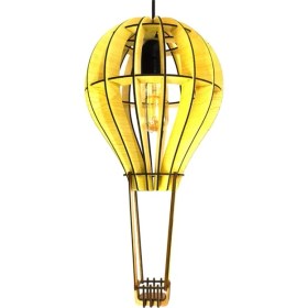 Resim Hü Ma Tasarım ve Aksesuar Çocuk Genç Odası Için Doğal Ahşap Mdf 3D Puzzle Lazer Kesim Uçan Balon Avize 