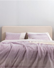 Resim Adelya King Size %100 Pamuk Madame Coco Crep Baskılı Nevresim Takımı - Mürdüm MÜRDÜM 