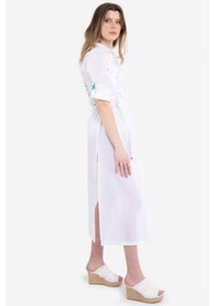 Resim Arıa Nakışlı Uzun Gömlek Beyaz 