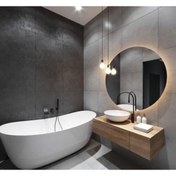 Resim DNR Mirror 85 cm Günışığı Ledli Yuvarlak Banyo Aynası Tuvalet Aynası 