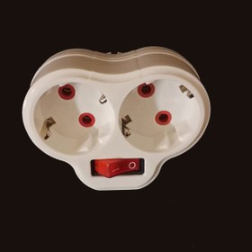 Resim Genel Markalar İkili Golyat Priz Topraklı Işıklı Anahtarlı 