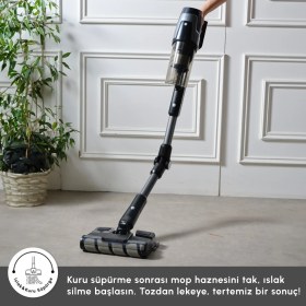 Resim Karaca Dynamic Vacuumx 3 In 1 Kablosuz Islak / Kuru Dikey Süpürge 0,4 L Toz Haznesi ile Güçlü Temizlik 