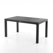 Resim Evdemo Rattan Masa 90x150 cm Siyah 