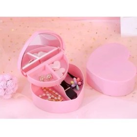 Resim BYZM Kalp Tasarımlı Aynalı Takı Saklama Kutusu 